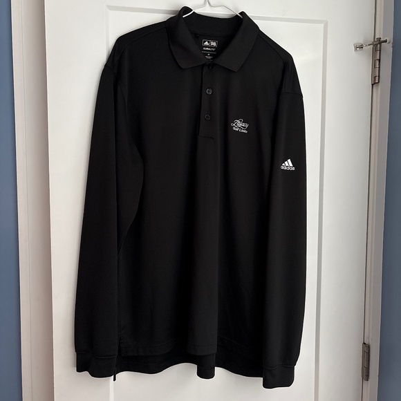 3 for $27! | ADIDAS | Men’s Size M Long-Sleeved Black Polo with Climalite - Picture 3 of 9